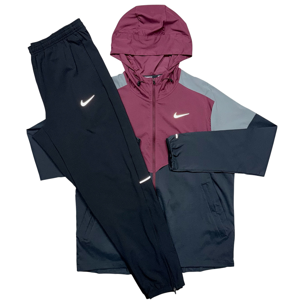 Nike Windrunner & Miler Pants ‘Burgundy / Black’