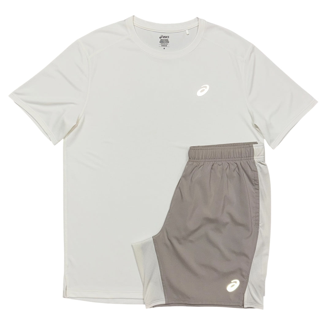 ASICS Core T-Shirt & 7in Core Shorts ‘Cream / Beige’
