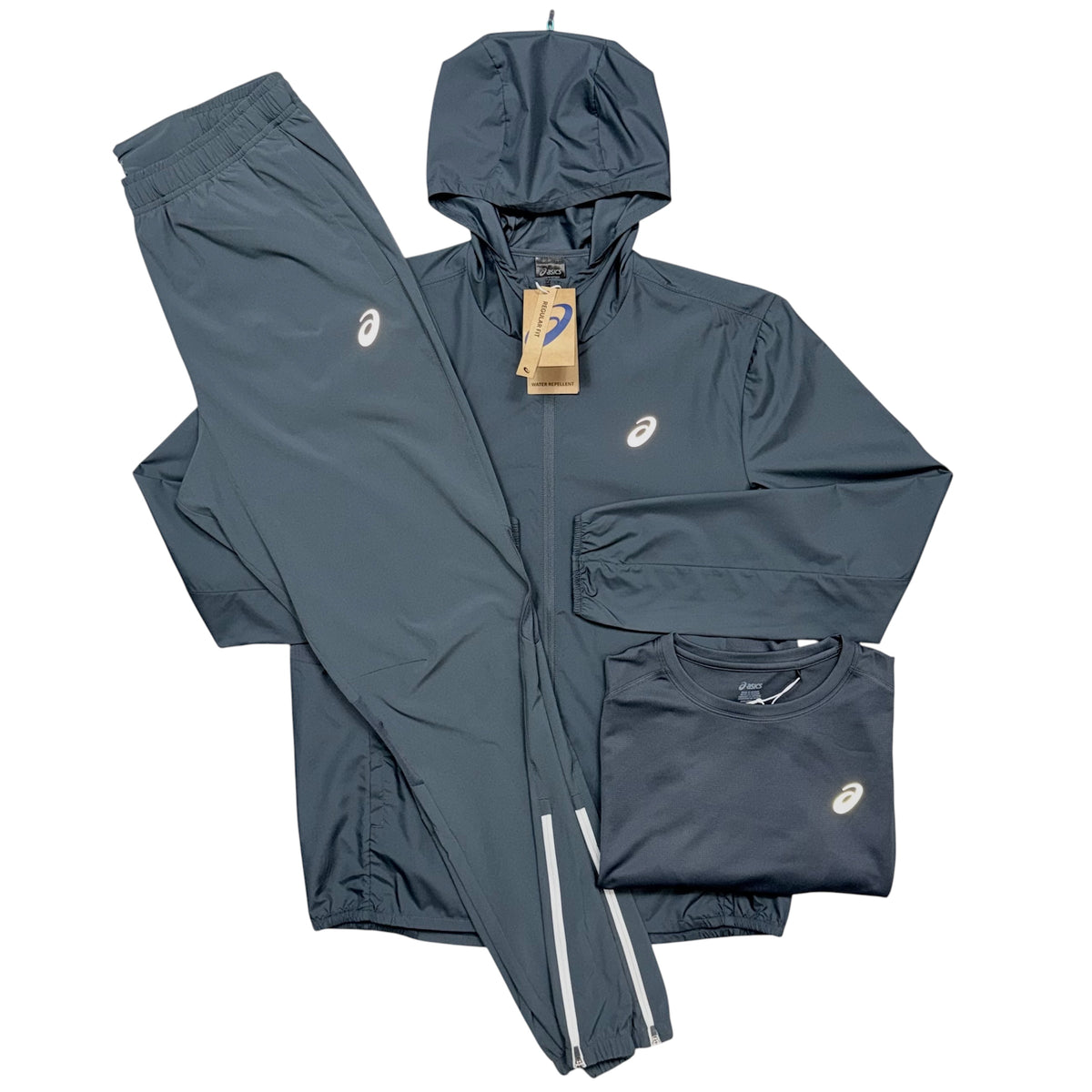 ASICS Core Jacket, Core T-Shirt & Core Pants ‘Grey’