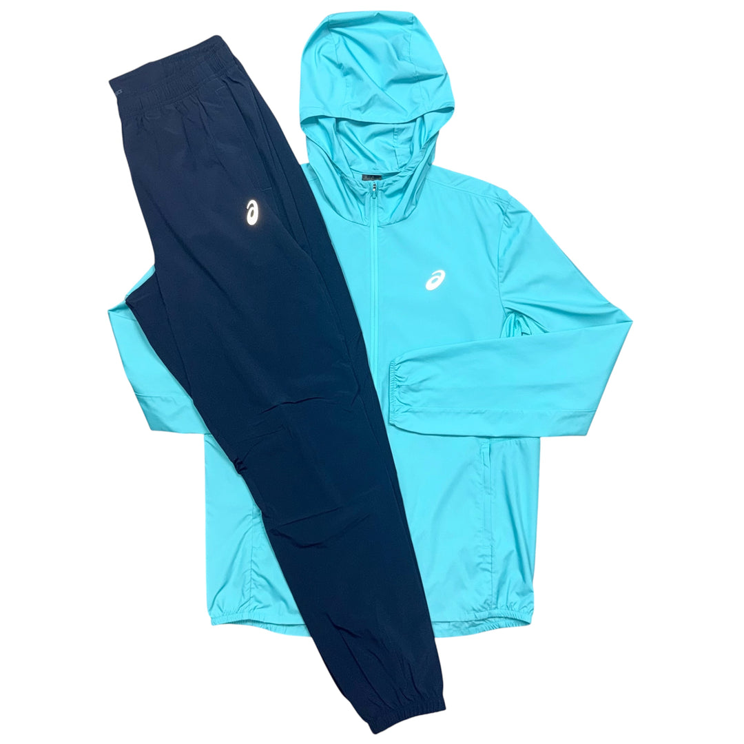 ASICS Core Jacket & Core Pants ‘Aqua Blue / Navy’