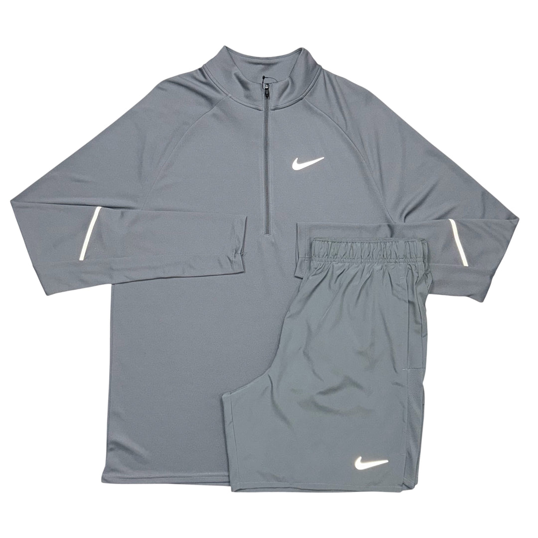Nike Miler 1/4 Zip & Challenger Shorts ‘Grey’