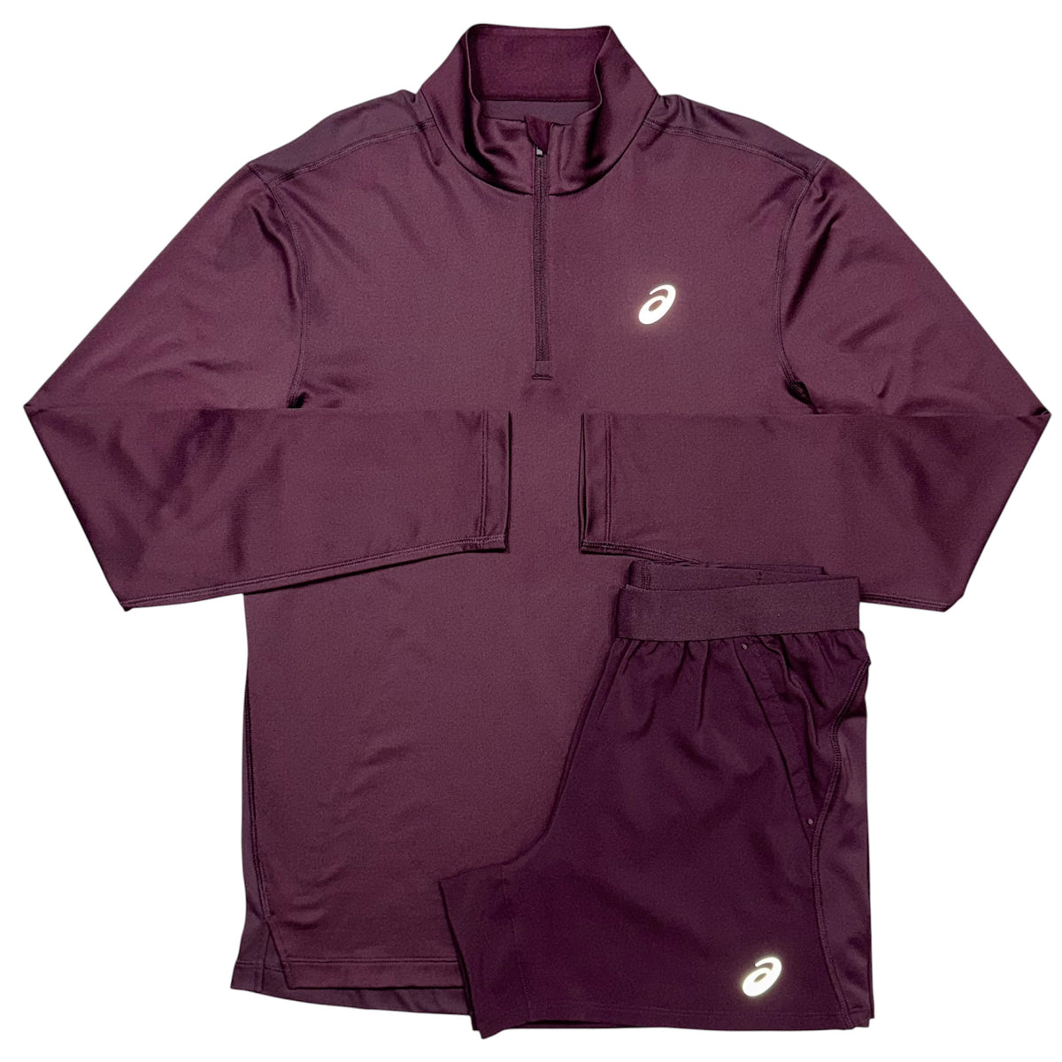 ASICS Winterized 1/4 Zip & 5in Run Shorts ‘Dark Currant’