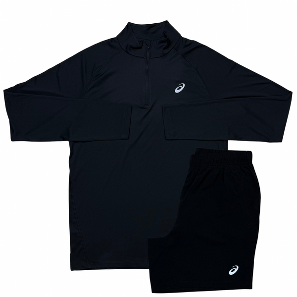 ASICS 1/4 Zip & 7in Shorts ‘Black’