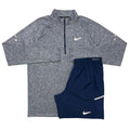 Nike Stride 1/4 Zip & 7in Miler Shorts in Thunder Blue / Navy