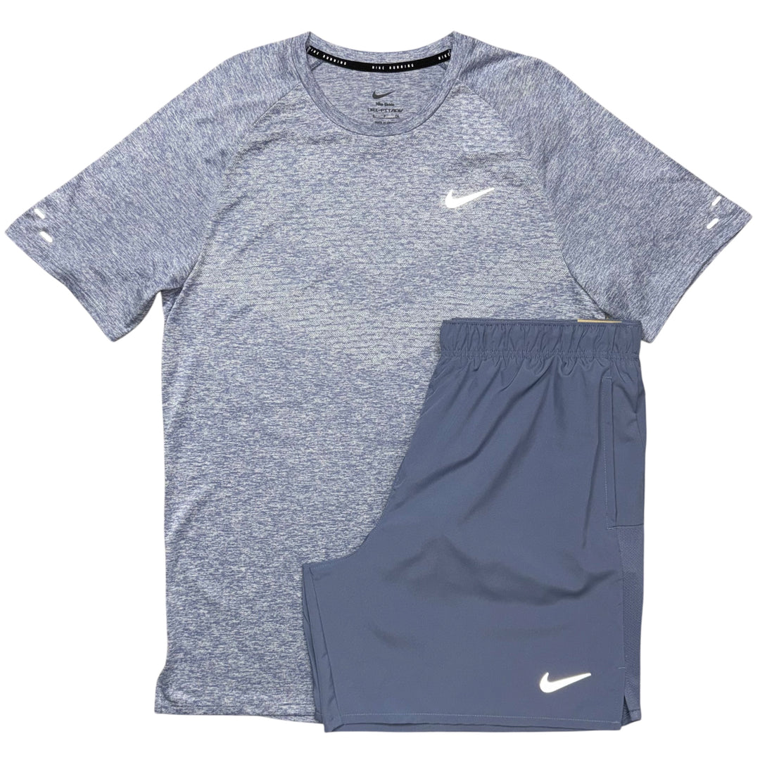 Nike ADV Stride T-Shirt & 7in Challenger Shorts ‘Indigo'