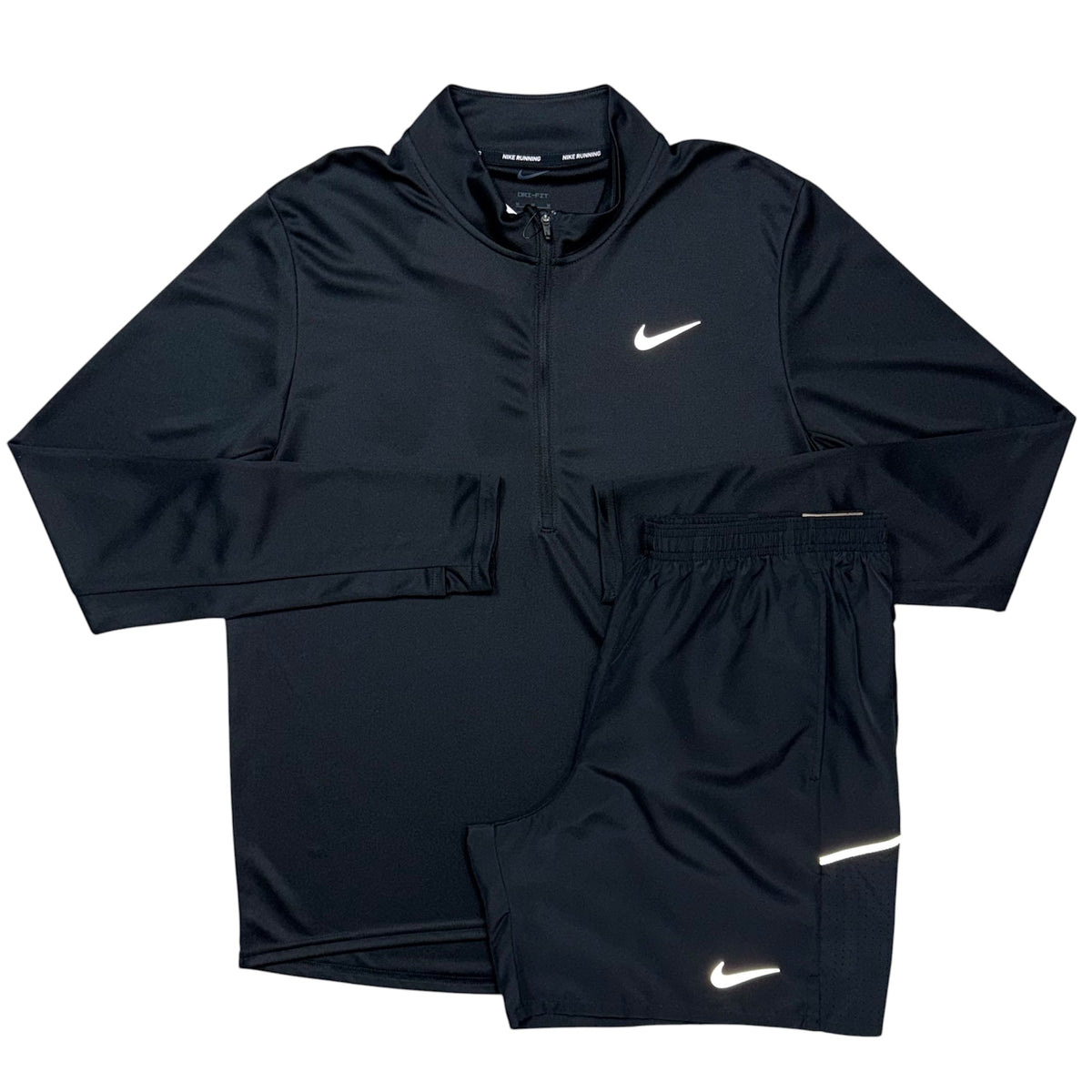 Nike Pacer 1/4 Zip & 7in Miler Shorts in Black