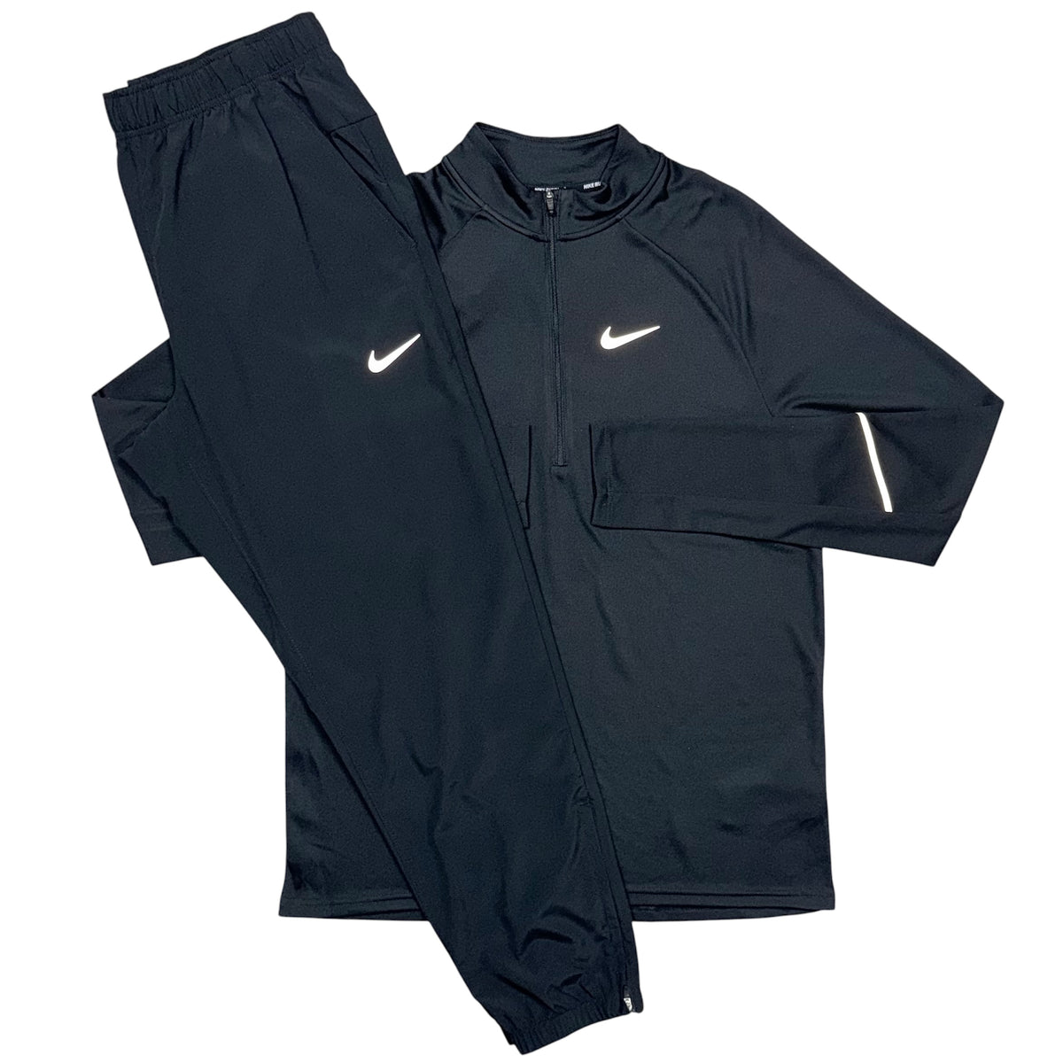 Nike Miler 1/4 Zip & Challenger Pants in Black