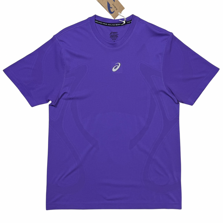 ASICS Core Run Jacket, Seamless T-Shirt & 7in Shorts ‘Purple / Grey’