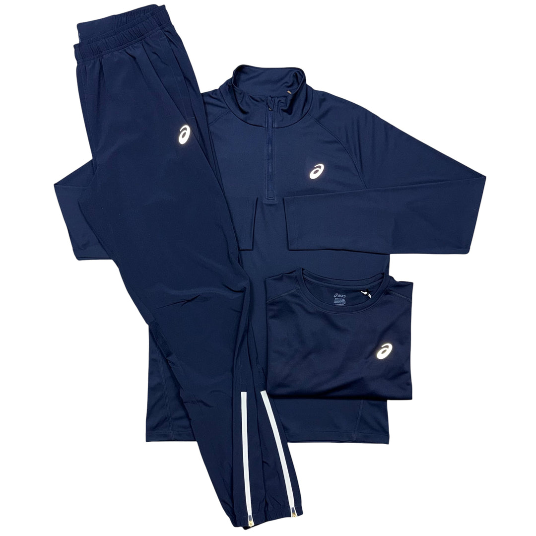 ASICS Core 1/4 Zip, Core T-Shirt & Core Pants ‘Navy’