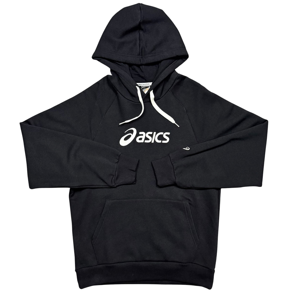 ASICS Fleeced Logo Hoodie in Black