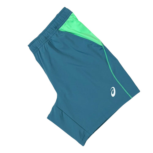 ASICS 7in Court Shorts in Light Teal / Vital Green
