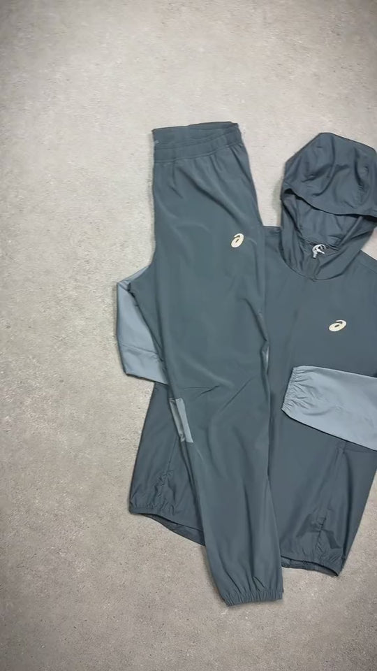 ASICS Two Tone Core jacket and pants in Grey